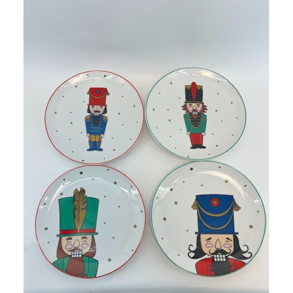 The Cellar‎ by Macys Nutcracker Dinner Plates Christmas Holiday Dishwasher safe